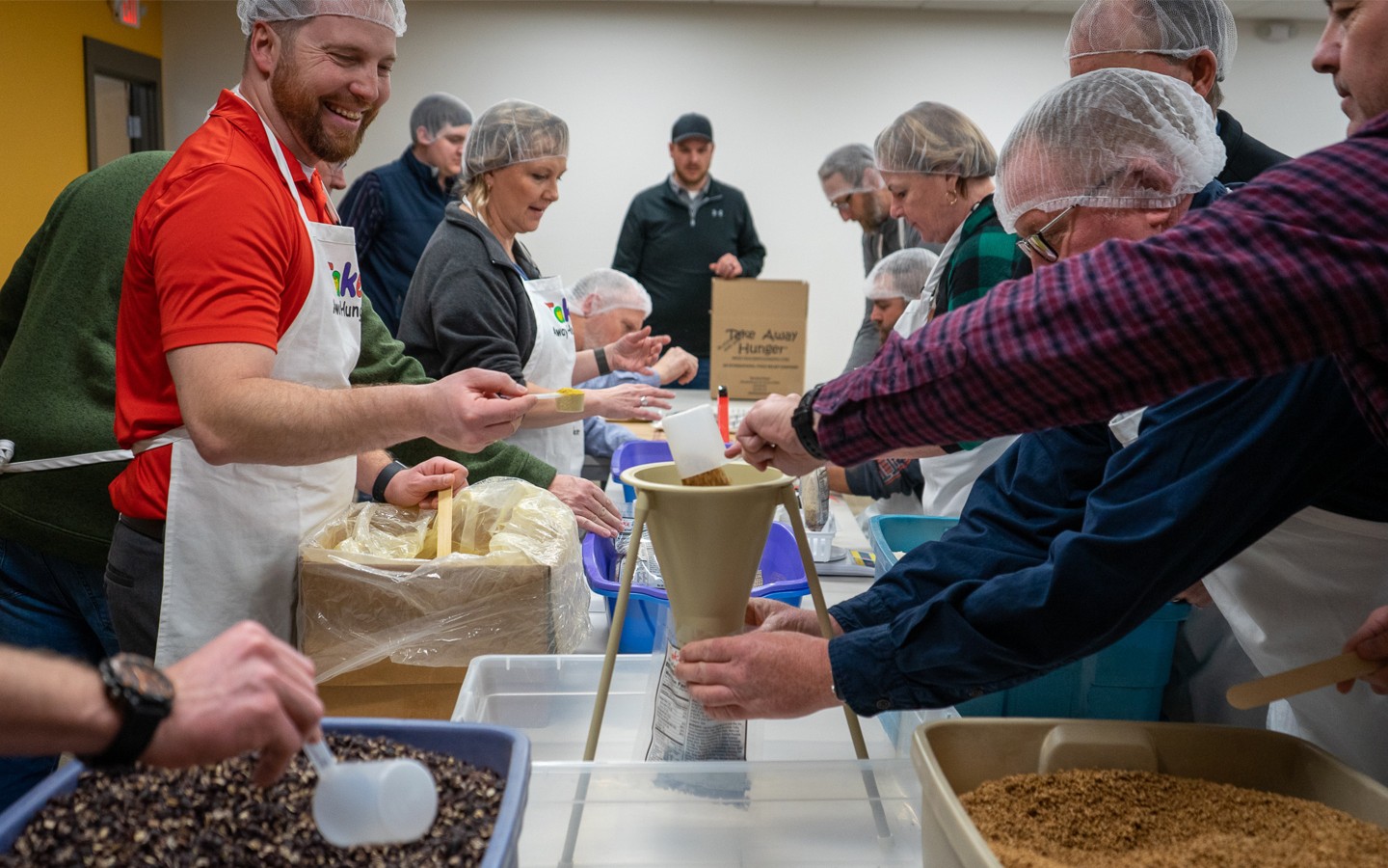  Wendling partnered with the charity “Take Away Hunger” to host a team building event at our DeWitt, IA office.